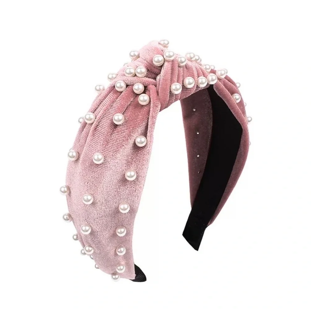 🍒3/$30 New Knotted Velvet Pearl Headband